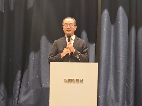 ▲ 장봉재 한국수소산업협회 신임회장이 취임사를 하고 있다.